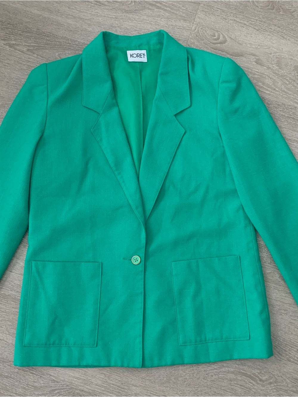 Vintage Koret Kelly Green Blazer Size 8